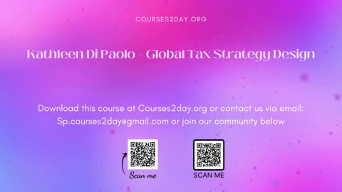 [GET] Kathleen Di Paolo – Global Tax Strategy Design