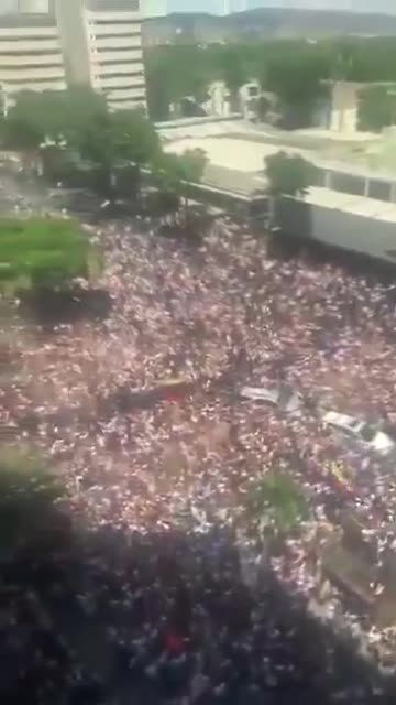 Millions of Venezuelans celebrating as socialism's grip ends after decades of oppression.