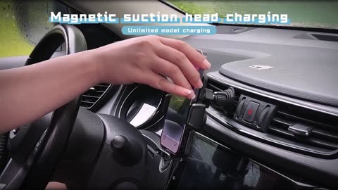 Magnetic Car Phone Holder 66W Wireless Fast Charger Infrared Induction Car Air Vent Bracket