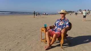 The Beach Captain in Time-Lapse. Del Mar (23rd Street), California. TL 041