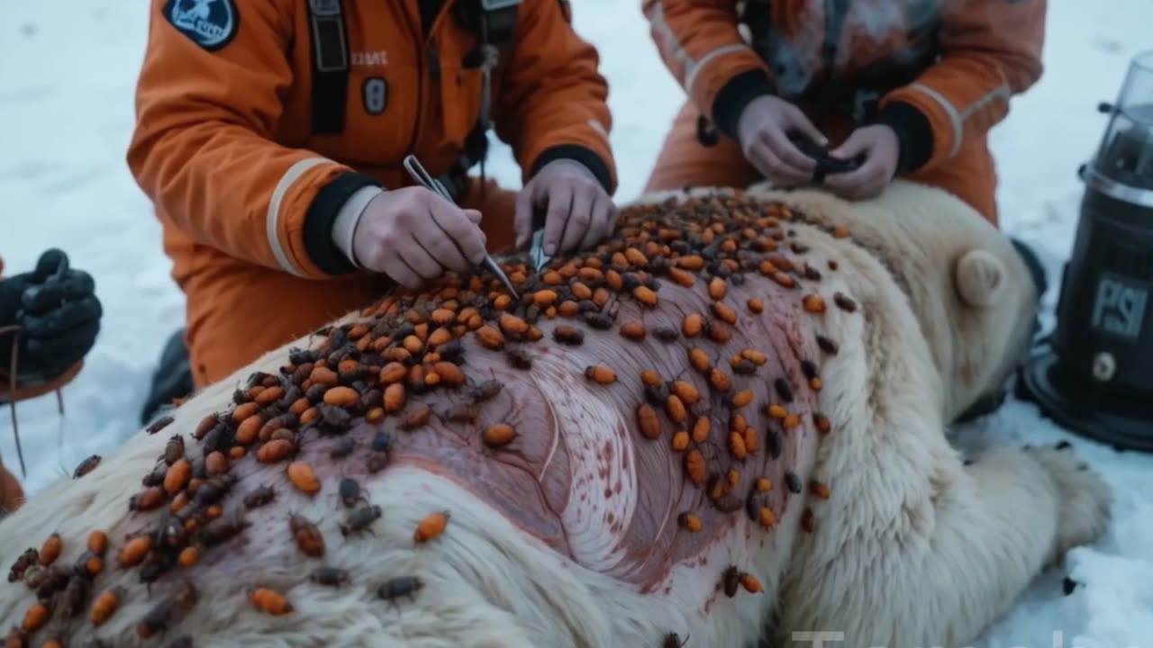Bear suffering from a dangerous bee disease.