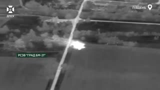 🔥FPV vs BM-21: Border guards destroyed the invaders' "Grad" In the South,
