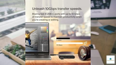 Belkin Connect USB-C to 4-Port USB-C 3.2 Gen2 Ports Hub, Multiport Adapter Dongle with 100