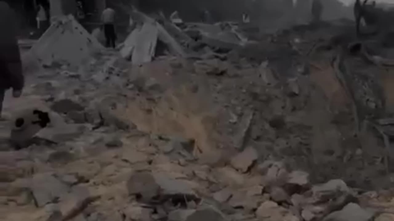 Minutes after the air force bombardment east of Khan Yunis