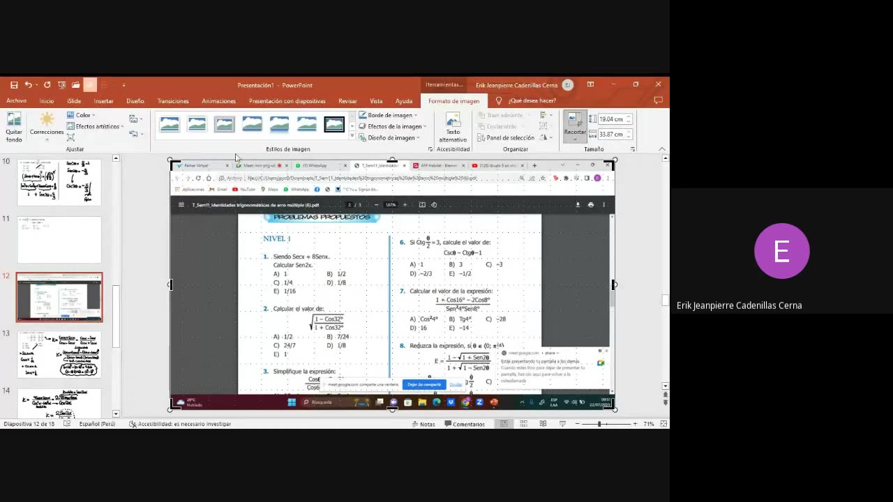 PAMER SEMESTRAL 2023 | Semana 11 | Trigonometría: Identidades Arco Múltiple