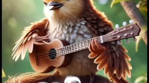 Lay Bird Play guitar #fypシ #fyp #muisic #instrumental #ai #guitar