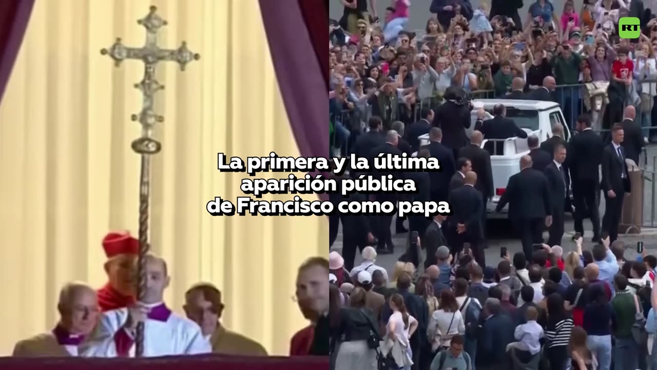 Así fueron la primera y la última aparición pública de Francisco como papa