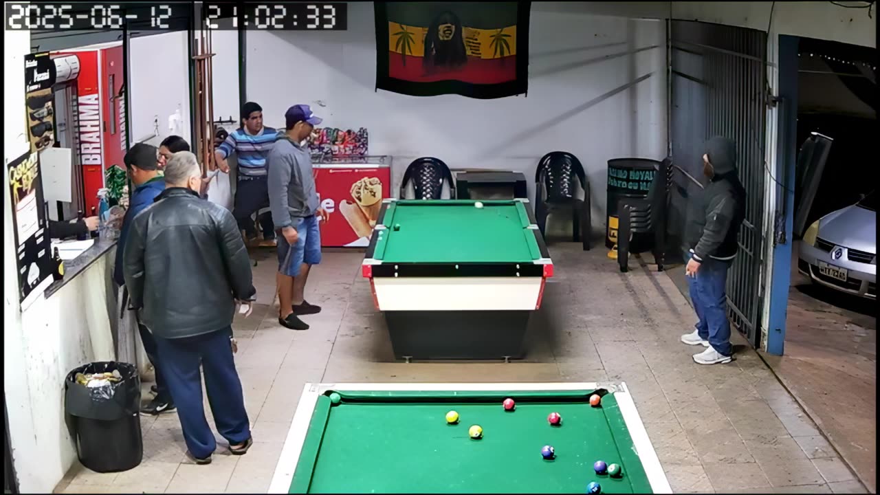 Man Manages To Hacky Sack Pool Ball Back To Table