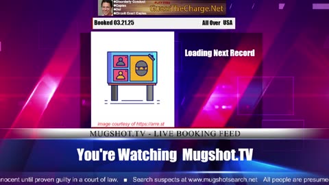 Mugshot TV - Live Arrest Booking Video Stream