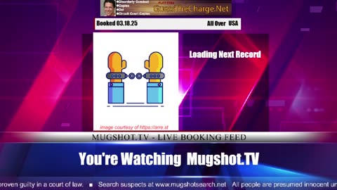 Mugshot TV - Live Arrest Booking Video Stream