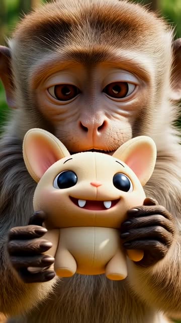 Chimp finds a LaBubu