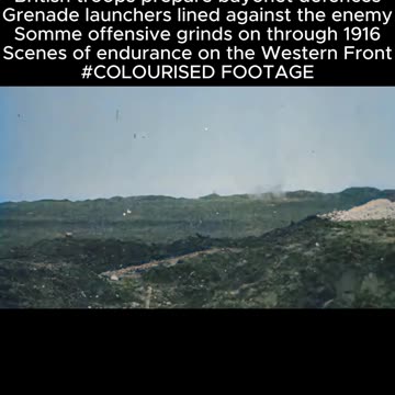 British trenches with bayonets and grenade launchers at the Battle of Ancre 1916