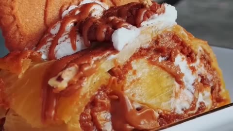 Pineapple roll 🍍#pineapple #dessert #abirzkitchen