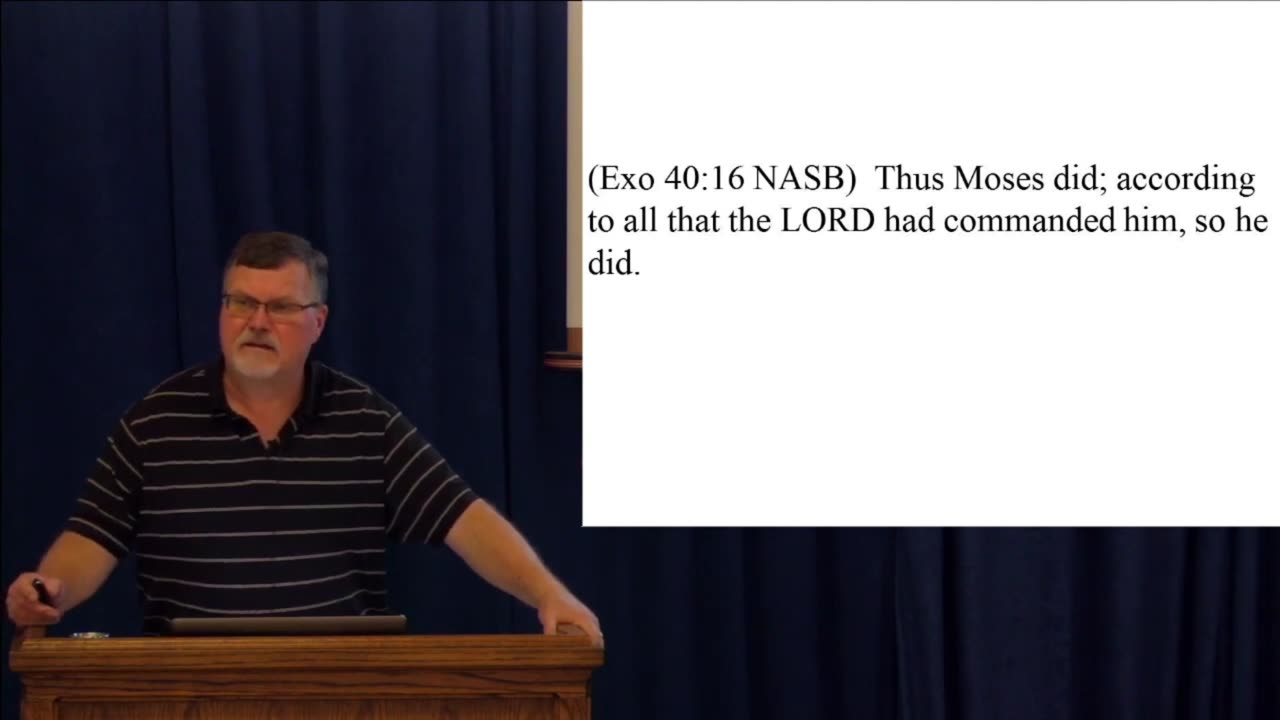 Exodus 40 - The setting up of the Tabernacle and the anointing of the priests. 2017