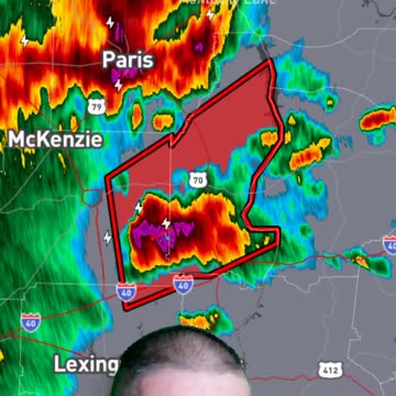 🚨 Tornado Warning – Threatens I-40 Near Camden, TN | May 2025 #shorts #tornadowarning #i40