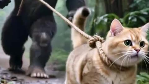 Brave Mom vs Gorilla! Cat Saves Baby in Shocking Twist || Monkey || Baby || Viral Model