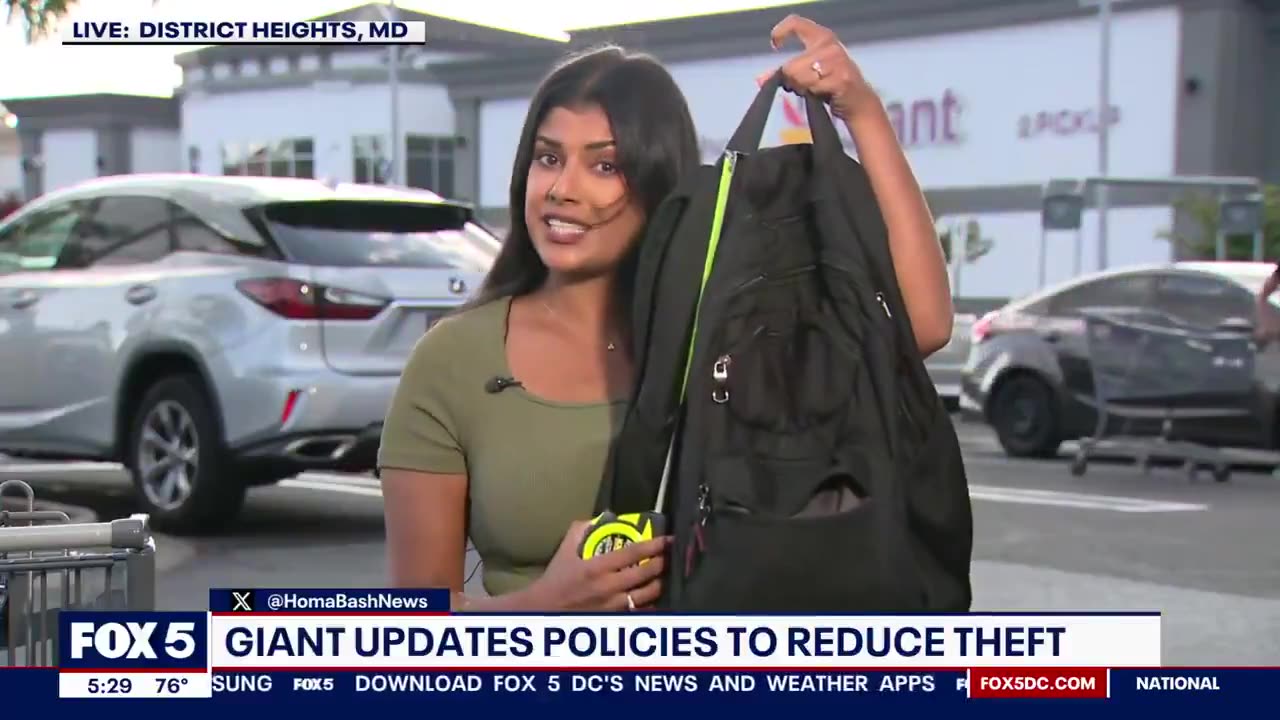 Welcome to D.C. You can’t wear a backpack in Giant stores