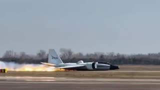 A NASA aircraft experienced a mechanical issue and made a gear-up landing