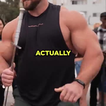 300lbs Bodybuilder VS King Arthur’s Sword