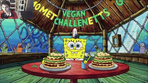 Outtake #1,026 Of SpongeBob SquarePants Attempts Vegan Omelet Eating Challenge Fake Cartoon Video
