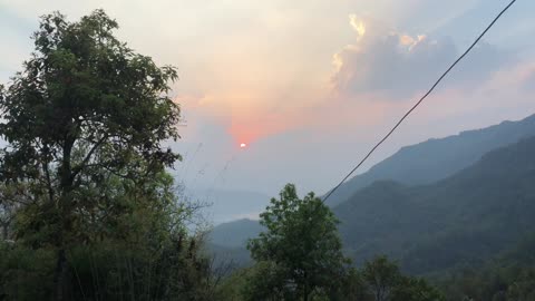 Waking up in the hammock to a heavenly sunrise