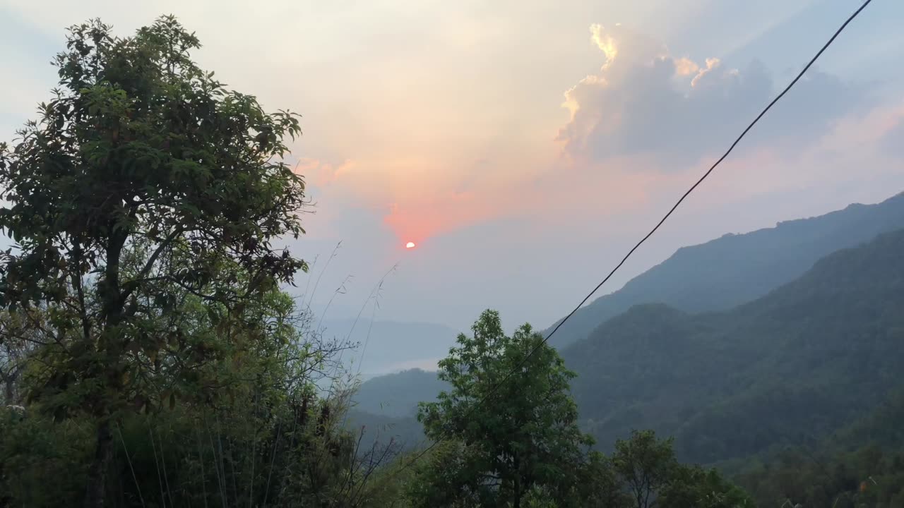 Waking up in the hammock to a heavenly sunrise