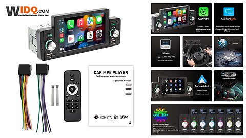 🚗 Bluetooth Car MP5 Player with 5" Touchscreen | CarPlay & Android Auto 🛰️
