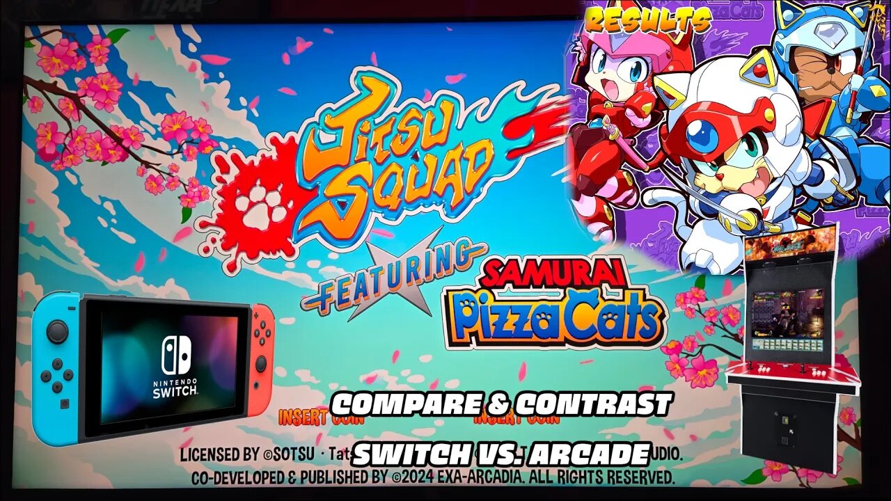 Comparing JITSU SQUAD - Nintendo Switch Vs. Arcade