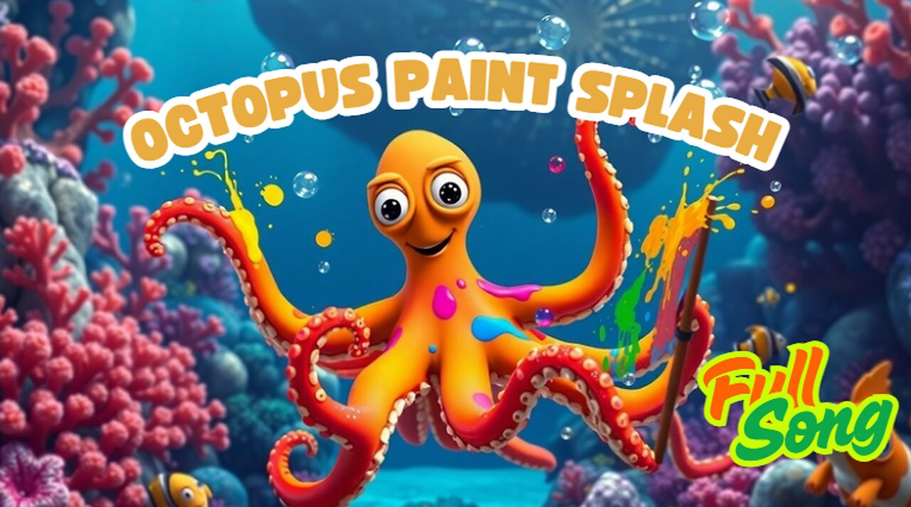 Octopus Paint Splash 🐙🎨 | Fun Color Mixing Song for Kids Under the Sea