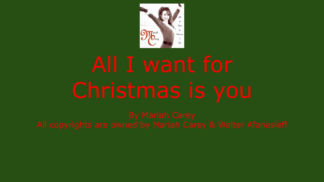 All I want for Christmas is you