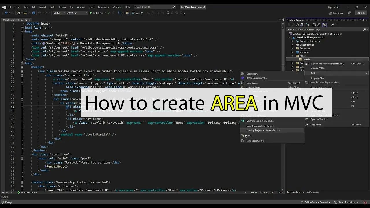 ASPNet MVC Ep06 - Area - Phân Vùng Ứng Dụng MVC