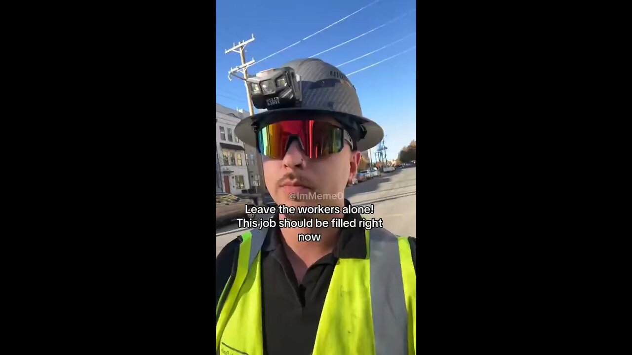 Man in North Carolina points to an empty construction site after ICE raids in the area.