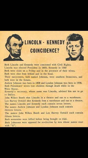 God’s Avatar JFK — Abraham Lincoln | KAHLOONI FAMILY Made To Serve