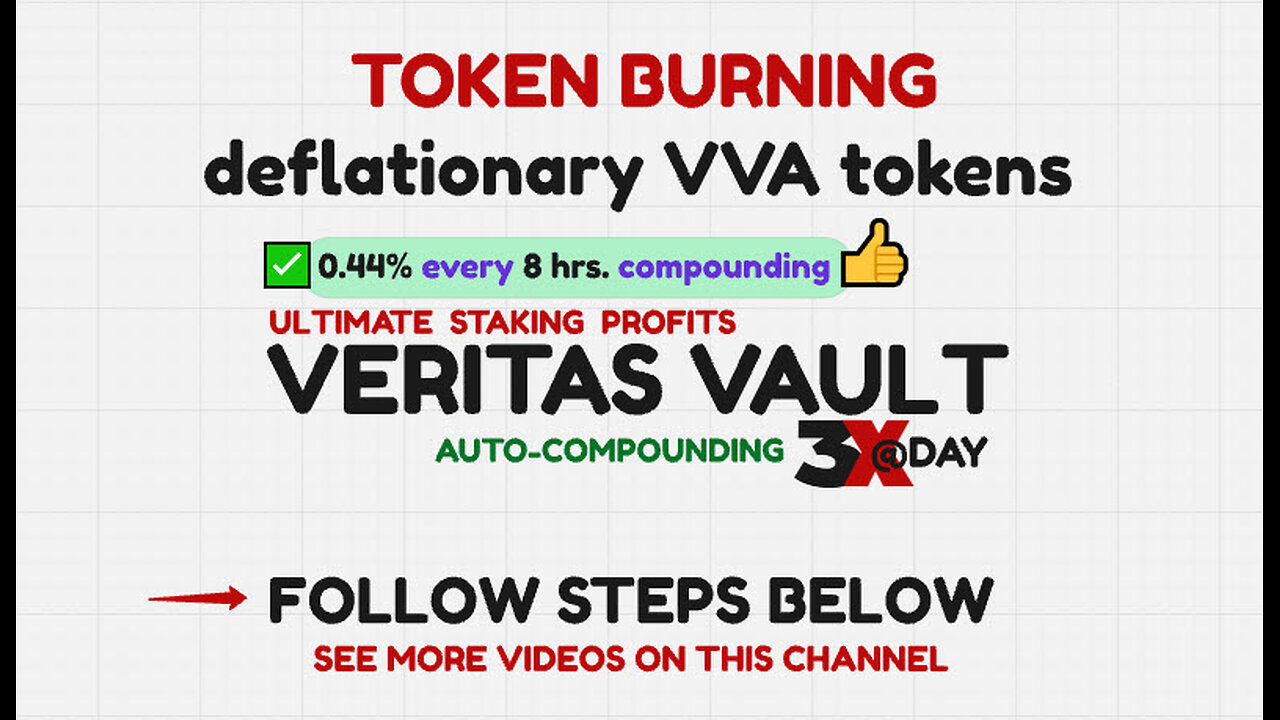 Veritas Vault Founder - Live 1st. VVA Token Burn (deflationary value increase) Top Team Rob Buser