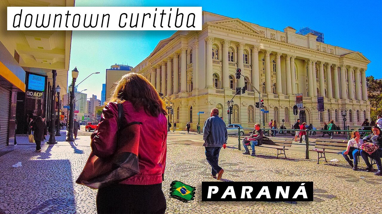 Walking in downtown CURITIBA — XV DE NOVEMBRO & MARECHAL DEODORO Streets — Paraná, Brazil 【 4K UHD 】