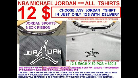 Jordan all tshirts collection in 12$ to 22 $ with including delivery USA UK ALL EUROPE at your home