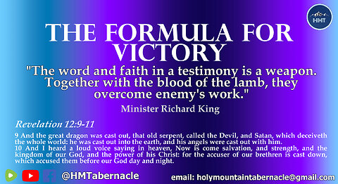 THE FORMULA FOR VICTORY
