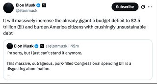 Elon— just carpet bombed the Big Beautiful Bill!
