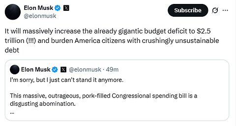 Elon— just carpet bombed the Big Beautiful Bill!