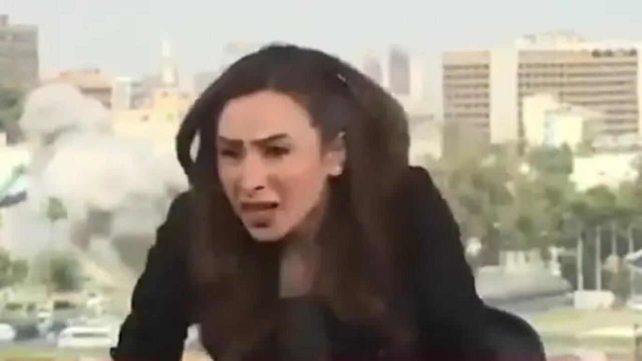Terrifying moment Syrian broadcast gets interrupted by fatal Israeli airstrikes