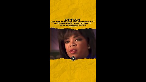 All the mistakes I made in my life I made because I was trying to please other people