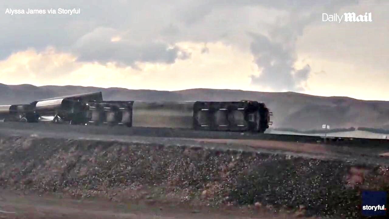 Nebraska tornado causes train to DERAIL ~ DailyMail 4.28.25