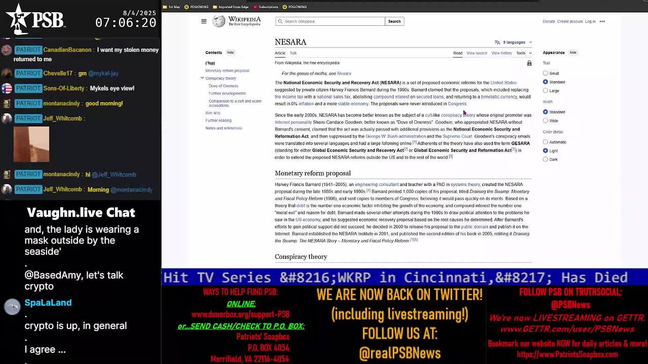 2025-08-04 07:02 EDT - Patriots Soapbox AM: with MykelJaye