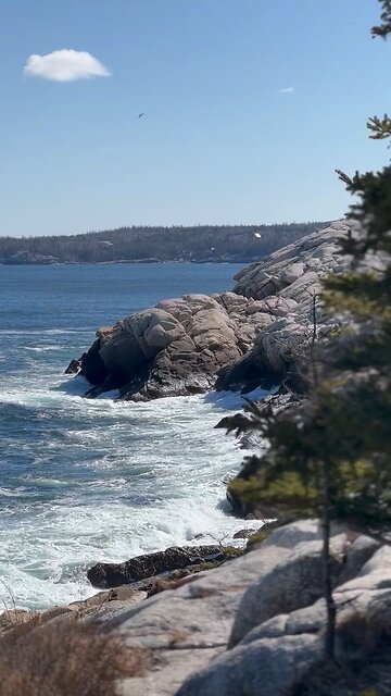 Breaking Waves on a Rocky Shore