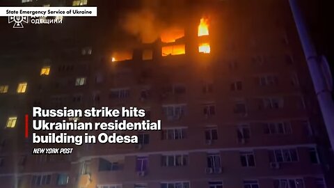 Russian strike hits Ukrainian residential building in Odesa