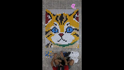 Do You Love Cats? 🐈✨ A cat created with 1,872 bottle caps Real or illusion? 👀🧠