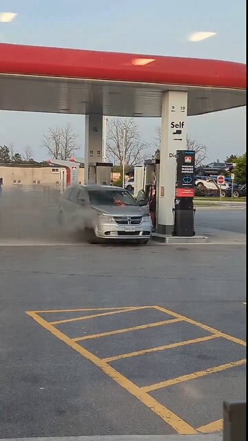 Dramatic Vehicle Fire Erupts at Petro Canada on Hwy 89, Contained in 15 Minutes #VehicleFire #japd