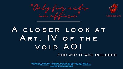 A closer look at Art IV and why the SC said NO