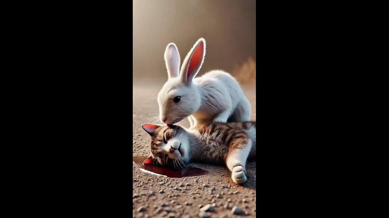 Cat Meets Rabbit for the First Time… What Happens Next Is PURE JOY!🐱🐰❤️