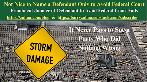 Not Nice to Name a Defendant Only to Avoid Federal Court